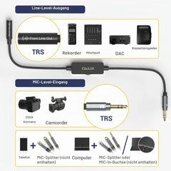CUBILUX  30 cmkabel 3,5 mm Line Out–Mic In z regulatorjem