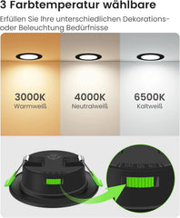 4x ALUSSO 78 mm vgradni LED reflektor 4 W 3CCT