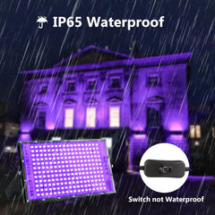 2x CREATESTAR 150 W LED UV reflektor IP65 395–400 nm