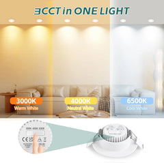 6x KYOTECH 80 mm vgradni LED reflektor 5 W IP44