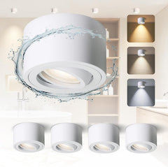 4x MEGA LUMEN LED nadgradni stropni reflektor IP65 5W