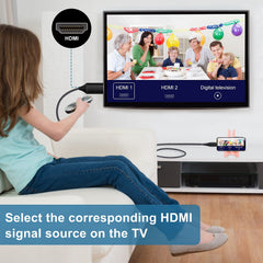 JUCONU HDMI kabel za iPhone na TV, 2 m, črn