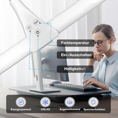 HENSAM 80 cm LED namizna svetilka s sponko