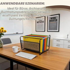 YSISLYBIN kovinski organizator za A4 viseče mape z 20 mapami