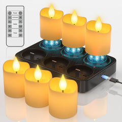 6x SOULBAY polnilna LED čajna svečka z daljincem in časovnikom