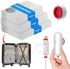 9x VACBIRD vakuumske vreće za skladištenje s USB električnom pumpom