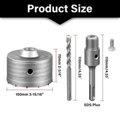SALI SDS-Plus vrtalna krona 100 mm z M22 adapterjem in centrirnim svedrom