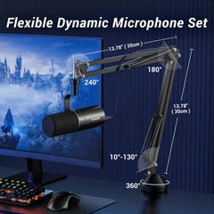 TONOR dinamični USB/XLR mikrofon z roko
