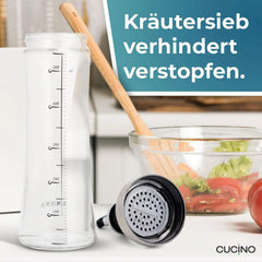 CUCINO 570 ml steklena steklenica za olje s cedilom