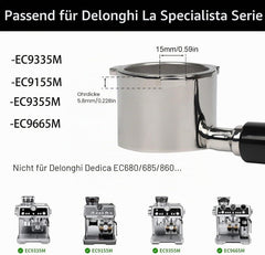 CAPFEI brezdna ročka za espresso za DeLonghi 51mm