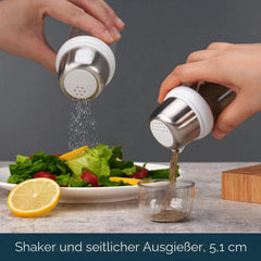 KITCHENDAO 120 ml stekleni dozirnik za sol in poper