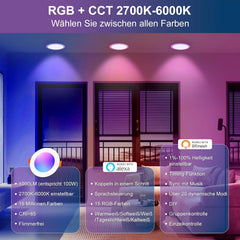 DUSKTEC 4KOS vgradni LED reflektorji z Alexa podporo - 10 W, 2700–6000 K