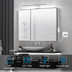 AOUROW 40cm LED kupaonska svjetiljka za ogledalo - 4000 K