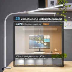 HENSAM 80 cm LED namizna svetilka s sponko