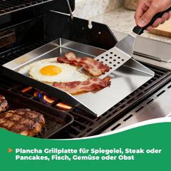 WELL GRILL plošča za žar z lopatico in strgalom 48×34cm