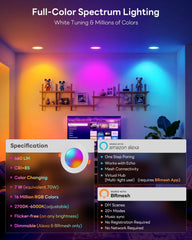 6x VARICART Pametna LED vgradna svetilka RGB 7W