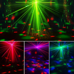 ZSTARLITE disco LED svetilka s 3 kroglami, laserjem in daljincem