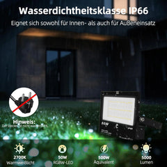 HEKEE 40 W RGBW LED reflektor IP66 z daljincem
