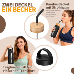 HYDRAGLAZIC 600 ml steklenica iz stekla z dvema pokrovoma