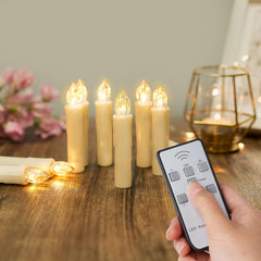 20x YUNSHENG Brezžične LED božične svečke za jelko z daljinskim upravljalnikom