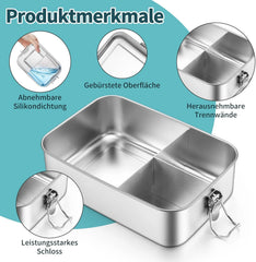 JOYFAIR inox bento posoda s 3 predelki 2400 ml