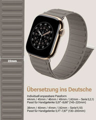 JIAMUS Magnetni mrežasti pašček za Apple Watch 38–49 mm