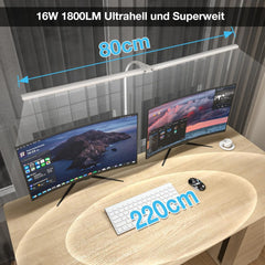HENSAM 80 cm LED namizna svetilka s sponko