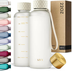 KIVY Tritan steklenica za vodo 650 ml belo-zlata