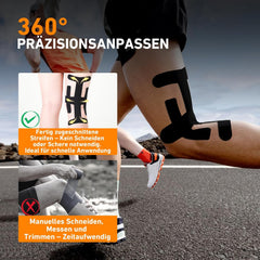 18x KTQUICK predrezan kineziološki trak za koleno