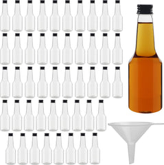 48x BELLE VOUS mini plastenka s črnim pokrovčkom in lijakom 100ml