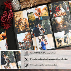 YWLAKE foto album za 1000 fotografij 10 × 15 cm