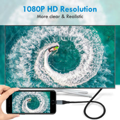 LULAVEN HDMI kabel za iPhone na TV, projektor ali monitor, 4 m, črn