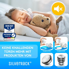 6x SILVERRACK Samolepilni odbojniki za vrata