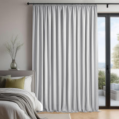 DECONOVO 280 × 245 cm Termično izolativna zatemnitvena zavesa z nabiralnim trakom