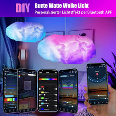 2x LICHASER RGB LED oblak luč z aplikacijo