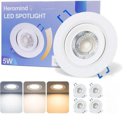 4x HEROMIND 92 mm ultra ploski LED vgradni reflektor 5 W IP44